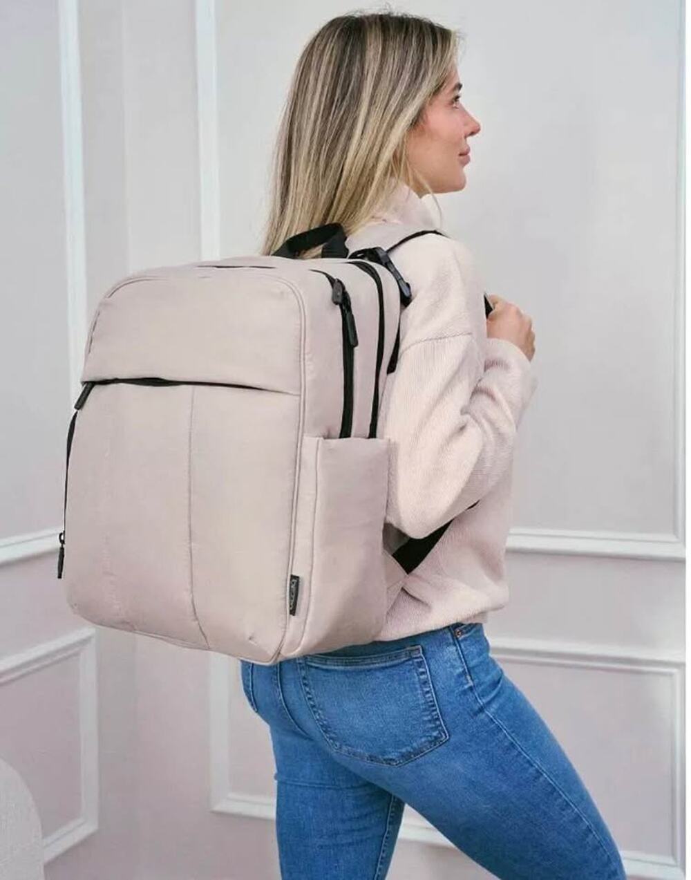 Baby Brezza Quilted Puffer Backpack Diaper Bag - Taupe